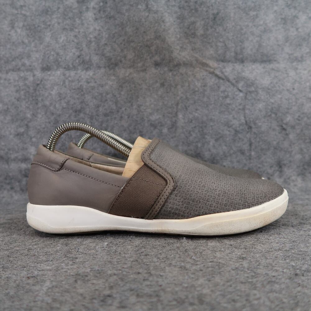 Josef Seibel Shoes Womens 40 Slip On Sneaker Leather Casual Comfort Grey Loafer